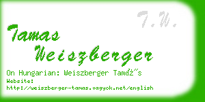 tamas weiszberger business card